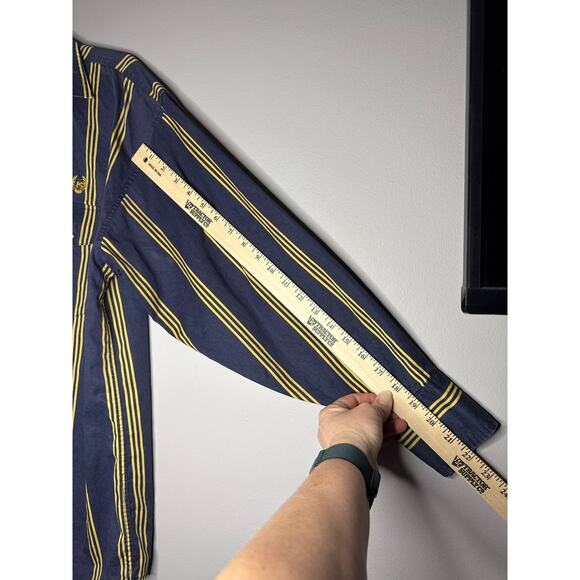 Panhandle Men's Medium Slim Fit Stripe Long Sleeve Western Snap Shirt - Picture 15 of 15